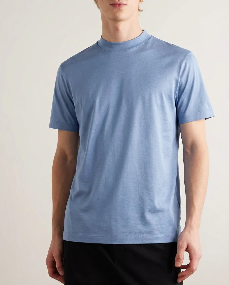 GLÄNSANDE RUNDHALSAD T-SHIRT